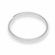 Onderdelen DQ metaal splitring Antiek zilver (nikkelvrij)