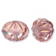 Czech kralen FPB rond 10x7mm Rosaline-bronze