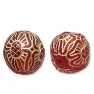 12 mm acryl kralen rond Red-gold