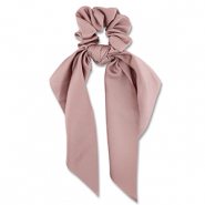 Scrunchies haarelastiek met lint Vintage pink