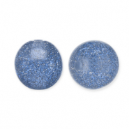 12 mm acryl kralen met glitter Montana blue-silver
