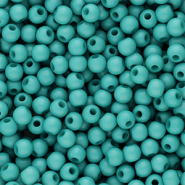 4 mm acryl kralen shiny Petrol green