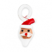 Glasbedels kerstman Red-white