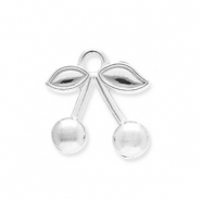 Roestvrij stalen (RVS) Stainless steel bedels kersen Silver