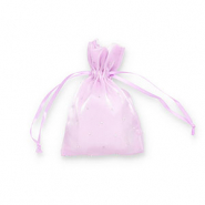 Sieraad zakje satijn met strass Lilac-silver