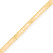 BY31&reg; Lint met tekst "Peace" Vanilla yellow-white-gold