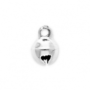 Bedels metaal belletjes 6mm Silver