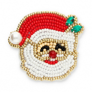 Broches kerstman Red-white-gold