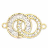 Brass TQ metaal tussenstuk rond Gold-transparent