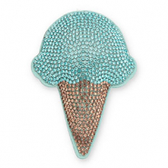 Statement hangers met strass ijslolly Turquoise-brown