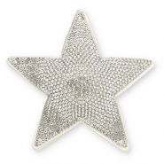 Statement hangers met strass ster Crystal-white
