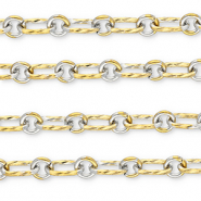 Roestvrij stalen (RVS) Stainless steel onderdelen jasseron ovaal-rond Gold-silver