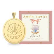 BY31® Roestvrij stalen (RVS) Stainless steel bedels schelp Gold