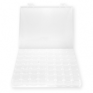 Sieraad opbergbox met 14x4 bakjes Transparent