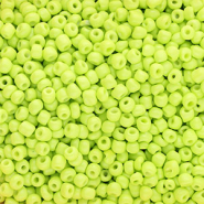 Glaskralen Rocailles 6/0 (4mm) Lime yellow