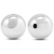 Metallook kralen rond 18mm Silver metallic