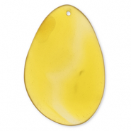 Natuursteen hangers agaat ovaal Amber yellow