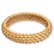 Rotan armbanden bangle Natural beige