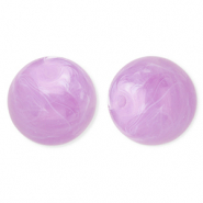 20 mm acryl kralen rond Lavender purple-marble