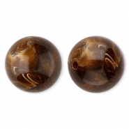 20 mm acryl kralen rond Brown-marble