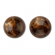 16 mm acryl kralen rond Brown-marble