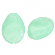Acryl kralen druppel Mint green-marble