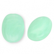 Acryl kralen ovaal Mint green-marble