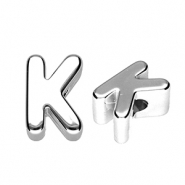 Letterkralen van acryl letter K Silver