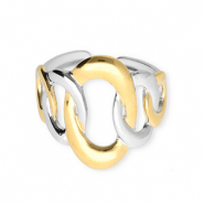 Roestvrij stalen (RVS) Stainless steel ringen Silver-gold