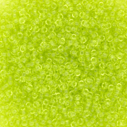 Miyuki rocailles 15/0 Transparent Chartreuse 15-0143