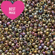 Glaskralen Rocailles 12/0 (2mm) Metallic shine multicolor galaxy