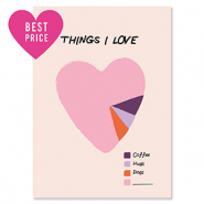 BY31® Sieraden kaartjes "Things I love" Pink-purple-orange