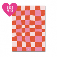 BY31® Sieraden kaartjes blokjes Red-light pink-white