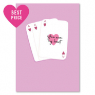 Sieraden kaartjes "you won my heart" Lilac rose