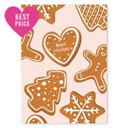 Sieraden kaartjes "Best wishes" Pink-brown