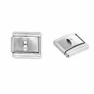 Roestvrij stalen (RVS) Stainless steel Italian charms losse schakels met oogje Silver