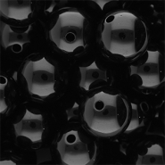 18 mm DQ acryl kralen shiny Black