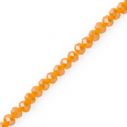 Top Facet kralen 3x2mm disc Tangy orange-pearl shine coating
