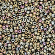 Glaskralen Rocailles 8/0 (3mm) Metallic shine multicolour galaxy