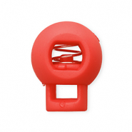 Gekleurde onderdelen koordstopper bal Red