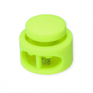 Gekleurde onderdelen koordstopper rond Neon green