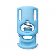 Gekleurde onderdelen koordstopper rechthoek Light blue