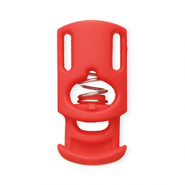 Gekleurde onderdelen koordstopper rechthoek Red