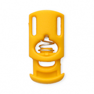 Gekleurde onderdelen koordstopper rechthoek Tropical orange