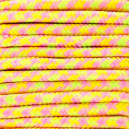 Trendy paracord 6mm Yellow-light pink-lime green