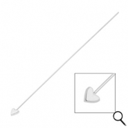 BY31&reg; Roestvrij stalen (RVS) Stainless steel onderdelen nietstiften met hart 70mm Silver