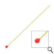 BY31&reg; Roestvrij stalen (RVS) Stainless steel onderdelen nietstiften met bolletje 70mm Gold-red