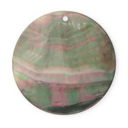 Schelp hangers specials rond Dark grey