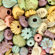 Acryl kralen mix Multicolour-gold