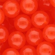 18 mm DQ&reg; acryl kralen shiny Vermillion red